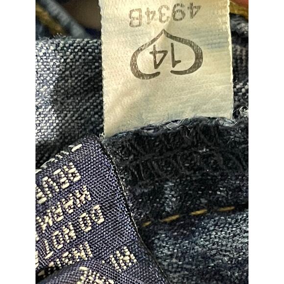 Womens Angels Raw Hem Bermuda Denim Shorts Blue Size 14 High Rise Stretch - Picture 8 of 9